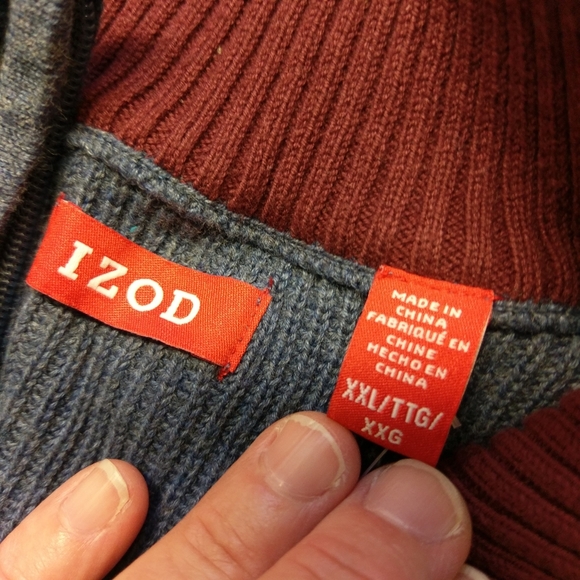 NWT Izod Quarter Zip Mock Neck Sweater,  Size 2XL - Picture 5 of 8